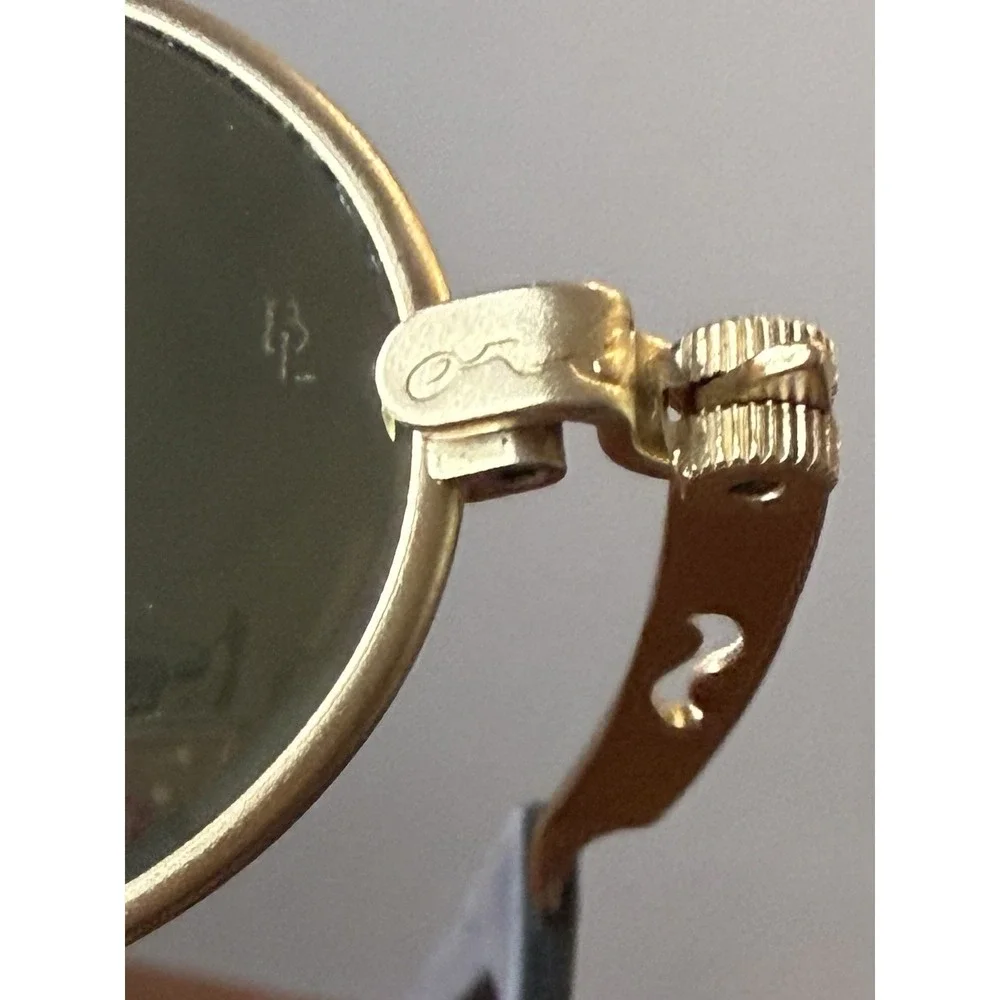 VINTAGE B&L RAY-BAN W2177 G15 GOLD ECLIPSE BIKERS ORBS MIRROR SUNGLASSES w/CASE